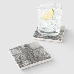 Cowboy Rancher or Canadian Outlaw of Old West Stone Coaster