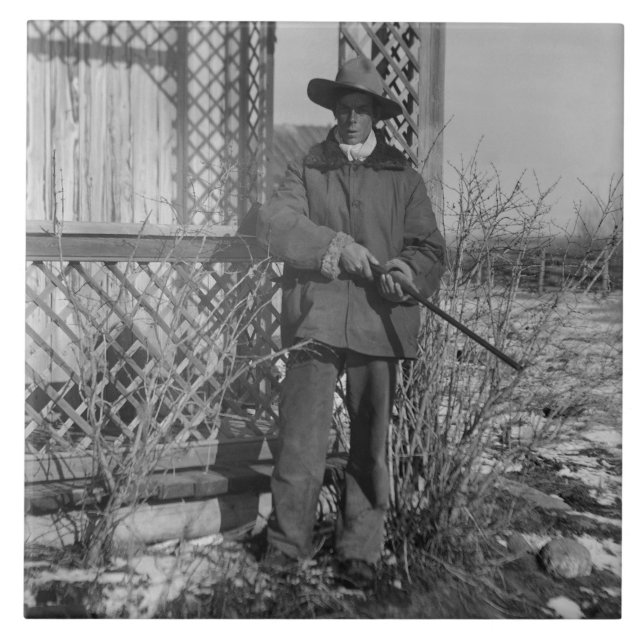 Cowboy Rancher or Canadian Outlaw of Old West Tile (Front)