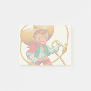 Cowboy Retro Boy Child Cute Western Post-it Notes