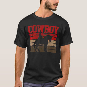 Cowboy Retro Horse Riding Texas Western Rodeo Hat T-Shirt