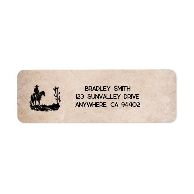 Cowboy Return Address Label (Front)