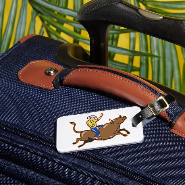 Cowboy Riding A Bull Luggage Tags (Creator Uploaded)