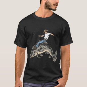 Cowboy Riding Catfish T-Shirt