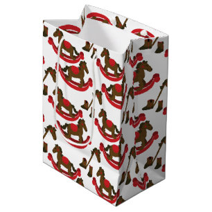 Cowboy Rocking Horse Baby Medium Gift Bag