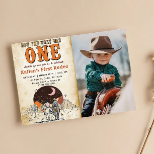 Cowboy Rodeo 1st Birthday How The West Was One Invitation