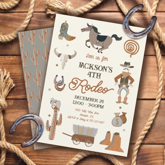Cowboy Rodeo Birthday Party Invitation (Creator Uploaded)