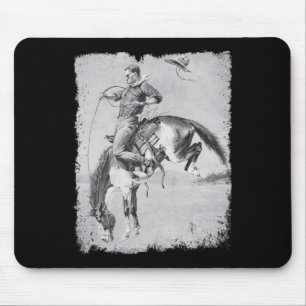Cowboy Rodeo Horse Western Country Vintage Bronco  Mouse Pad