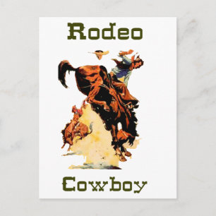 Cowboy Rodeo Postcard