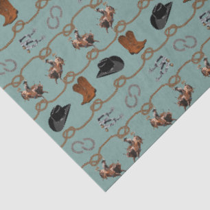 Cowboy Rodeo Tack Tissue Paper