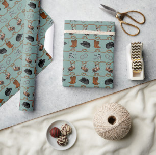 Cowboy Rodeo Tack  Wrapping Paper