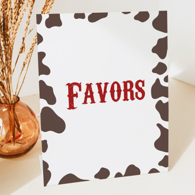 Cowboy Rodeo Western Party Favours Table Pedestal Sign (Creator Uploaded)