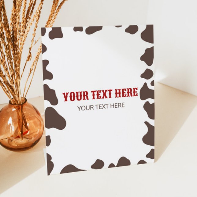 Cowboy Rodeo Western Wild West Custom Party Pedestal Sign (Creator Uploaded)