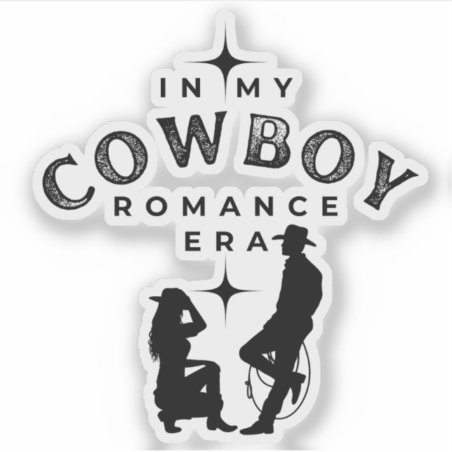 Cowboy Romance Era Romance Reader Sticker (Front)