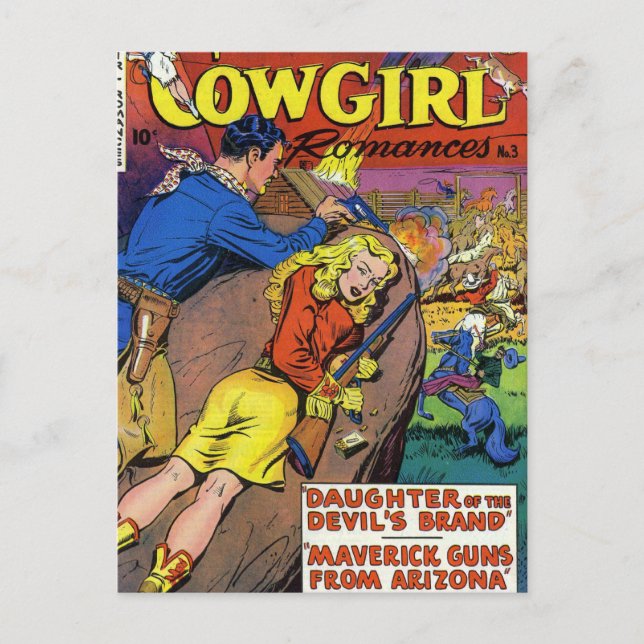 Cowboy Romances Postcard (Front)