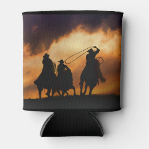 Cowboy Roping in the Sunset Rodeo Kooize Can Cooler