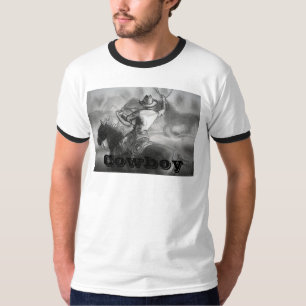 Cowboy Roping Wild Horses Mens T-Shirt