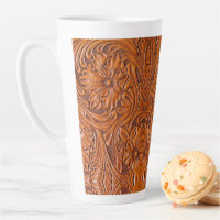 Cowboy Rustic western country tooled leather print