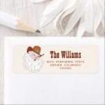 Cowboy Santa Christmas Return Address Labels<br><div class="desc">This is a cowboy Christmas return address label template featuring a western design. The only elements that are not editable are the colours of the watercolor element // For more holiday card options, please search "JESSIE" in the Sincerely By Nicole Zazzle store. * If you like this design but don't...</div>