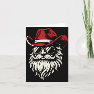 Cowboy Santa Claus Christmas Vintage  Card