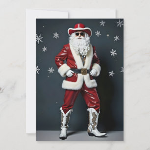 Cowboy Santa Holiday Card