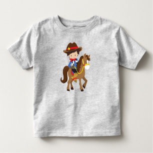 Cowboy, Sheriff, Horse, Western, Brown Hair Toddler T-Shirt