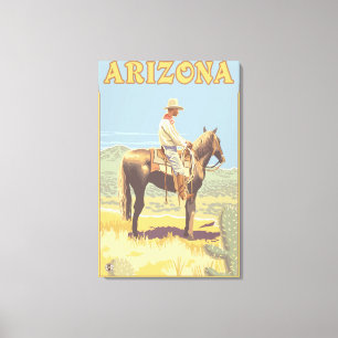 Cowboy (Side View)Arizona Canvas Print