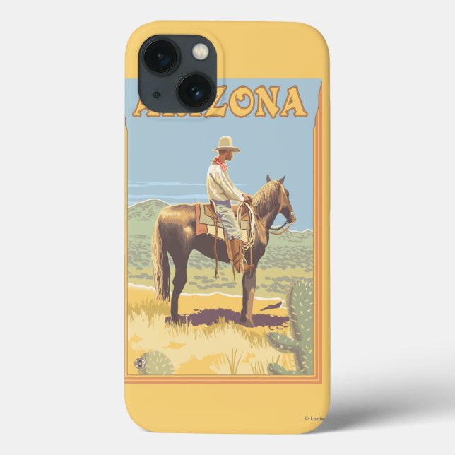 Cowboy (Side View)Arizona Case-Mate iPhone Case (Back)