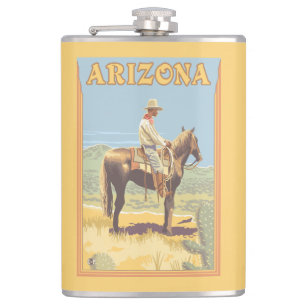 Cowboy (Side View)Arizona Hip Flask