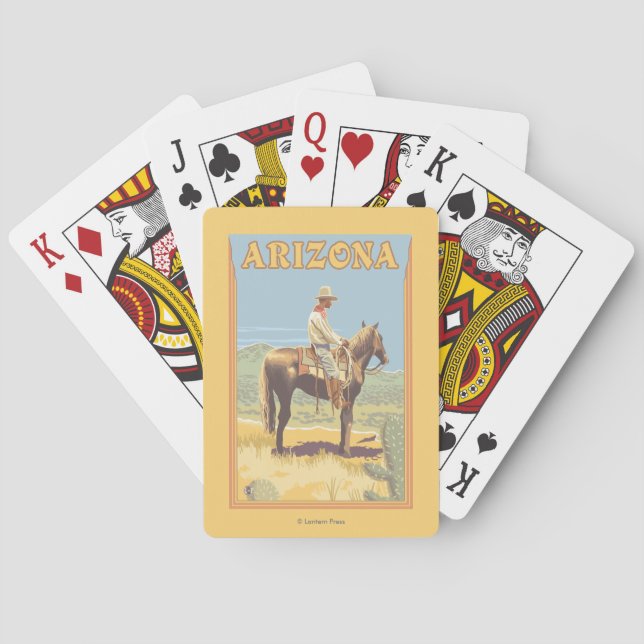 Cowboy (Side View)Arizona Playing Cards (Back)
