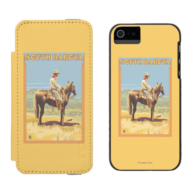 Cowboy (Side View)South Dakota Incipio iPhone Wallet Case (Side by Side)