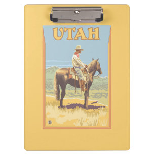 Cowboy (Side View)Utah Clipboard