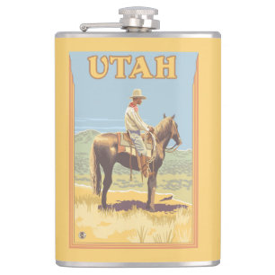 Cowboy (Side View)Utah Hip Flask