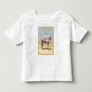 Cowboy (Side View)Utah Toddler T-Shirt