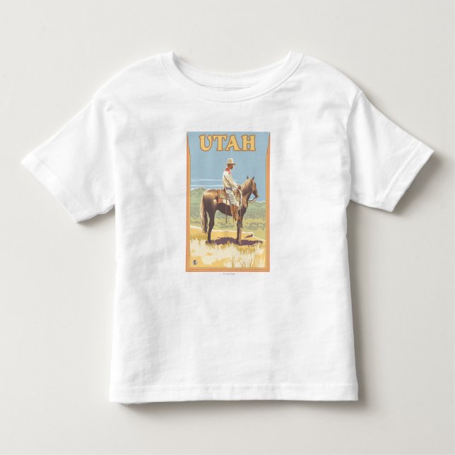 Cowboy (Side View)Utah Toddler T-Shirt (Front)