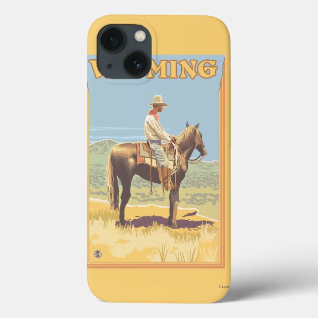 Cowboy (Side View)Wyoming Case-Mate iPhone Case (Back)