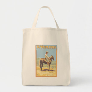 Cowboy (Side View)Wyoming Tote Bag