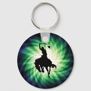Cowboy Silhouette; Glowing Key Ring