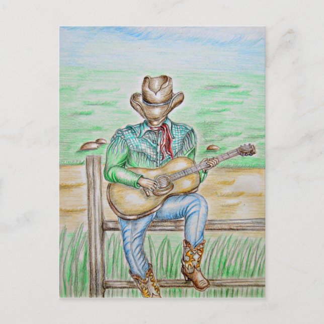 Cowboy Singer Postcard (Front)