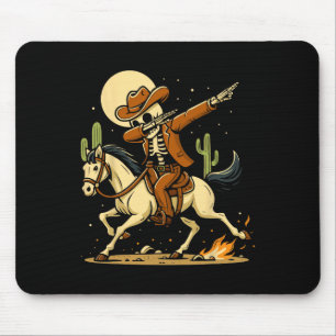 Cowboy Skeleton Dabbing Shirt Mouse Pad
