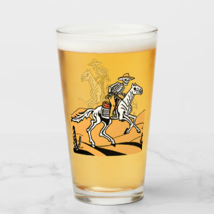 Cowboy Skeleton Western Skeleton Glass