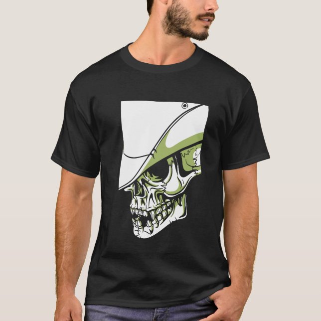 Cowboy Skull Artistics Cool Print On Demand T-Shirt (Front)