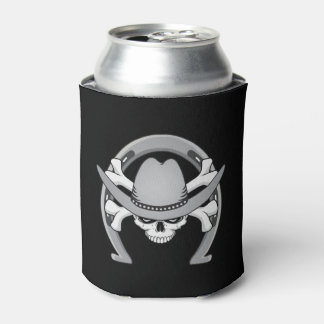 Cowboy Skull Horseshoe Can Cooler