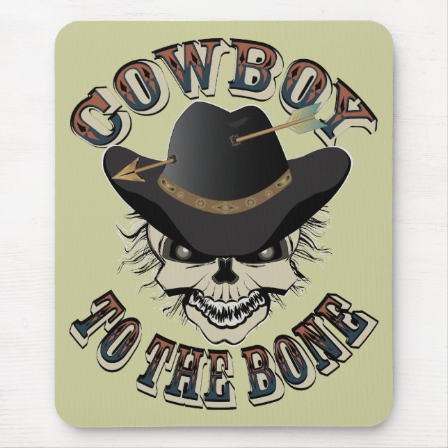 Cowboy Skull Mouse Pad (Front)