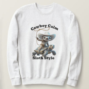 Cowboy Sloth Wrangler Sweats - Relaxed Lifestyle Sweatshirt