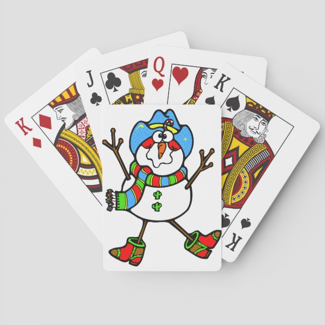 Cowboy Snowman Playing Cards (Back)