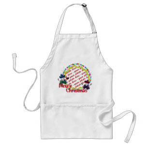Cowboy Snowmen Christmas Photo Frame Standard Apron