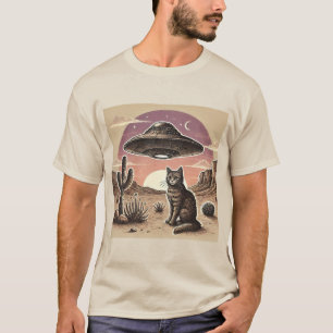 Cowboy Spaceship Cat T-Shirt