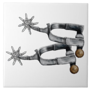 Cowboy Spurs Tile