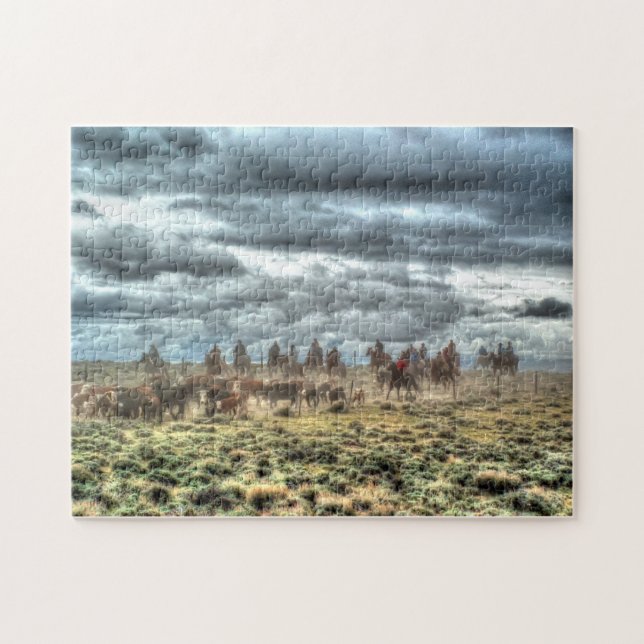 Cowboy Storm Jigsaw Puzzle (Horizontal)