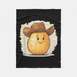 Cowboy Tato Costume With Western Hat For Boys And  Fleece Blanket